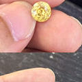 2.13ct 天然 vivid yellow 黄色 圆形 锆石 戒指 镶嵌定制