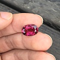 5.18ct 坦桑尼亚 紫红色 椭圆形 石榴石 戒指 吊坠 镶嵌定制