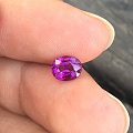 1.11ct 坦桑尼亚 纯紫 紫色 紫牙乌 椭圆 石榴石 戒指 镶嵌定制