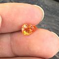 1.51ct 芬达橙 艳橙 水滴 全净 锰铝榴石 石榴石 戒指 镶嵌定制