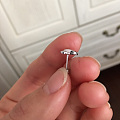 pt950钻石耳钉 0.25克拉 结婚定制的带了一次