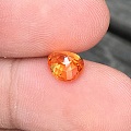 2.04ct 芬达橙 艳橙 水滴形 全净 锰铝榴石 石榴石 镶嵌定制