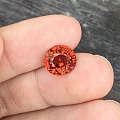 5.85ct 坦桑尼亚 橘色 椭圆 Malaya 石榴石 NGTC 镶嵌定制