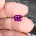 1.81ct 坦桑尼亚 纯紫 紫色 枕形 紫牙乌 石榴石 戒指 镶嵌定制