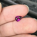 1.05ct 坦桑尼亚 纯紫 紫色 紫牙乌 水滴 石榴石 戒指 镶嵌定制