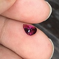 1.05ct 坦桑尼亚 纯紫 紫色 紫牙乌 水滴 石榴石 戒指 镶嵌定制