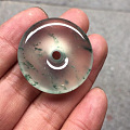 翡翠 玻璃种飘花平安扣
