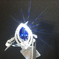 女神款 18k 斯里兰卡蓝宝石 钻石戒指 现货