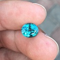 1.95ct 马达加斯加 帕拉伊巴 霓虹蓝 湖蓝 椭圆 磷灰石 收藏 A05