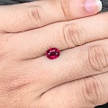 1.55ct 非洲 红色 妖艳 椭圆 Rubellite 红宝碧玺 卢比来