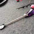 ★┋筆墨紫燕┋925银镶创汇期紫水晶瓜果咖啡勺甜品勺