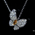 GIA 0.17ct+0.15ct FDYO+FVYO橙钻项链 现货