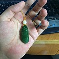 碧玉貔貅手把件