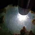 OX140翡翠原石！老坑莫西沙，全脱沙，高冰起荧，开窗超大的，已有大牌位……