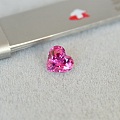 0.75ct 莫桑比克 无烧 艳粉 粉蓝宝 心形 全净 vvd pink G...