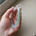 翡翠手镯55圈口水润圆条