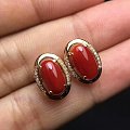 🌹赤红啊卡珊瑚.果冻水润🍒、采用18k金镶嵌并搭配南非钻💎，清晰可见、色泽浓...