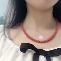 深海红珊瑚7mm 特深色项链 🈚️虫眼🈚️优化 💞
