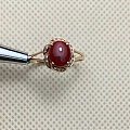 阿卡牛血💍..18k金镶嵌钻石.玻璃质感.简单大方.裸面7.1x6.1