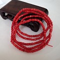 莫莫红珊瑚 桶珠手串 项链 完美全品一号色 淘宝交易 天然无优化