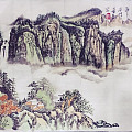 已完成的山水画