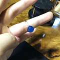 多米尼加天空蓝女士戒指。10mm珠18k玫瑰金+天然钻石镶嵌，14-19#圈口