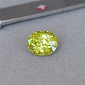 4.15ct 非洲 金绿色 璀璨 七彩 高色散 椭圆 天然 榍石 Sphene