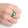 【卡禄珠宝】4.04ct心形哥伦比亚木佐色祖母绿戒指