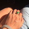 终于买到第一枚绿蛋戒指，值此中秋佳节大家同乐！