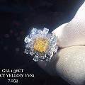【GIA 黄钻成品戒指】
        主石1.36克拉，GIA证书 Fa...