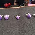 出售5款紫龙晶925银戒指。喜欢的宝贝扣我