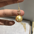 菲律宾天然色金珍珠吊坠