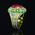 马亨盖素面尖晶石戒指，太漂亮了