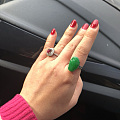 呆萌的戒指，红配绿