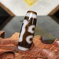 西藏尚品天珠，大颗粒满朱砂三眼天珠尺寸11/34mm，吉星拱照，财源不断；