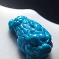 原矿高瓷蓝玉化雕刻小金蟾，尺寸23×15×10，重4.44克，云盖顶级料，无...