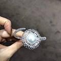 意大利精工手镯 澳白大珠14-15mm