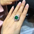 【卡禄珠宝精品&收藏】哥伦比亚祖母绿戒指、吊坠两用款，主石4.83ct木佐