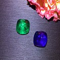 ##中颐旗舰天然彩色宝石##19.56ct 祖母绿和蓝宝石 糖果切割