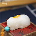 【稀饭香铺】新疆和田玉籽料仿古兽貔貅