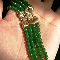 蝴蝶绿珠链总算到手了，上图！