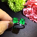 ##中颐完美级别哥伦比亚Muzo Green祖母绿## 3.89ct 一对