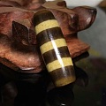 藏窜精品11/33mm，稀有高油润包浆，三线天珠；