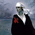 女画家Romaine Brooks（罗曼尼·布鲁克斯）肖像作品，她喜欢用清冷...