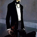 女画家Romaine Brooks（罗曼尼·布鲁克斯）肖像作品，她喜欢用清冷...