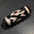 朱砂金刚三眼天珠，12/34mm，品质高端，品相完美；