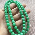 阳绿玉珠项链，色阳种好，实物更漂亮xxhp9885