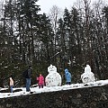 今天去海螺沟看到做好的雪人