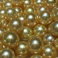 菲律宾律滨的金色珍珠：10一11mm,11一12mm的，正圆、孔后无瑕、几乎...