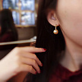 🔥天然南洋金珠耳环，11—12mm，。正圆 微瑕 皮光好！性价比高🚀